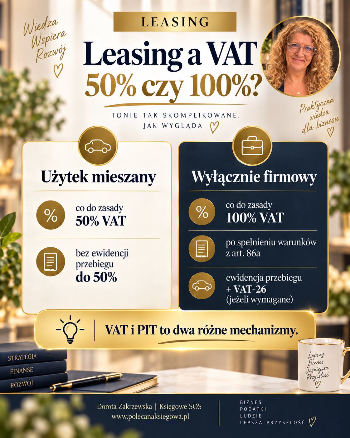 Leasing a VAT – 50 procent czy 100 procent
