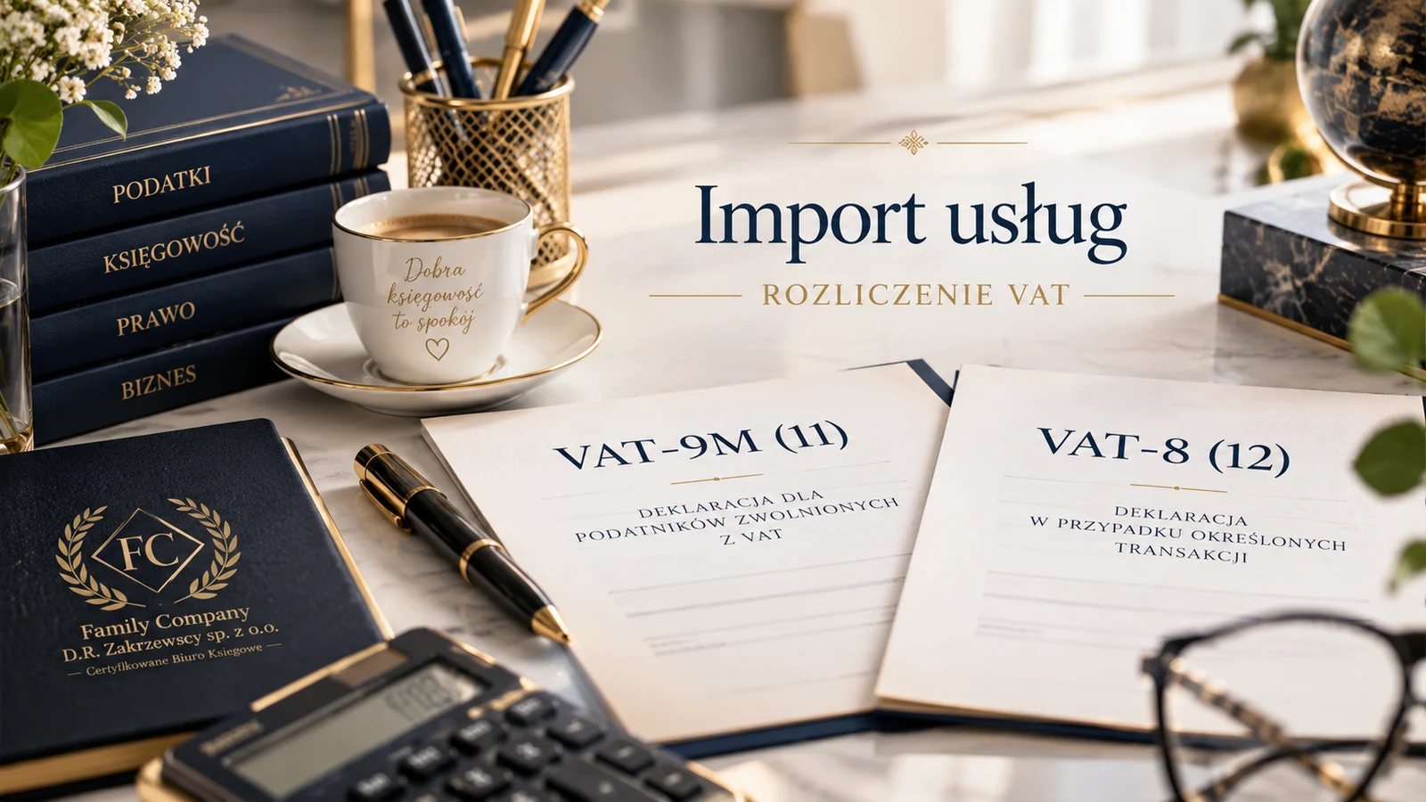 VAT-9M i VAT-8 – grafika poglądowa do artykułu o imporcie usług